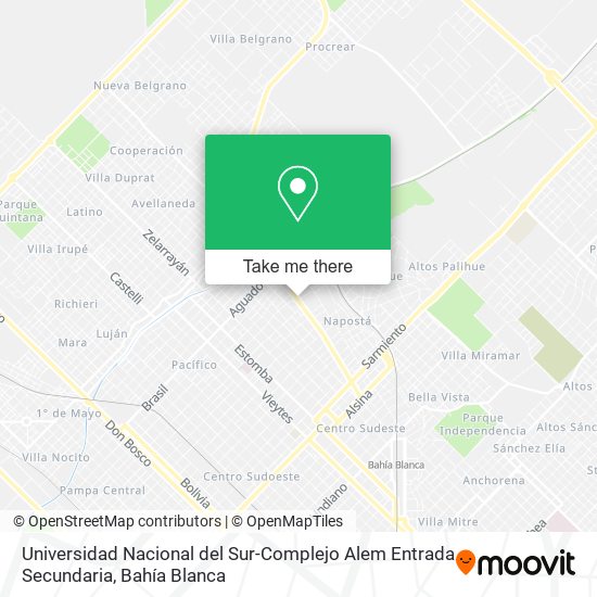 Mapa de Universidad Nacional del Sur-Complejo Alem Entrada Secundaria