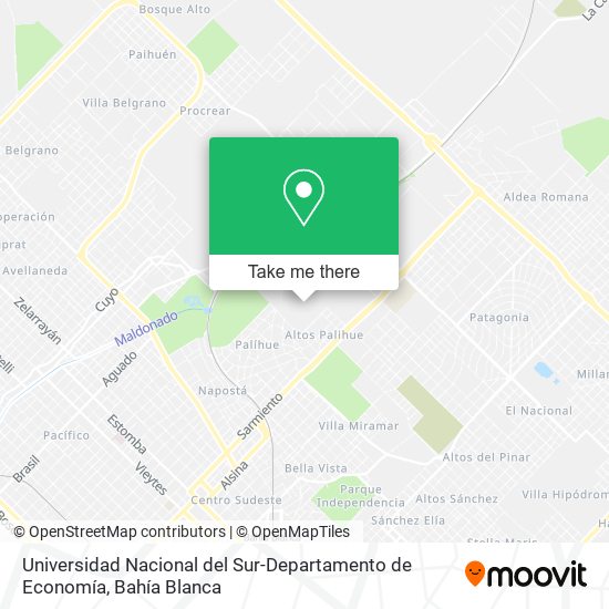 Mapa de Universidad Nacional del Sur-Departamento de Economía