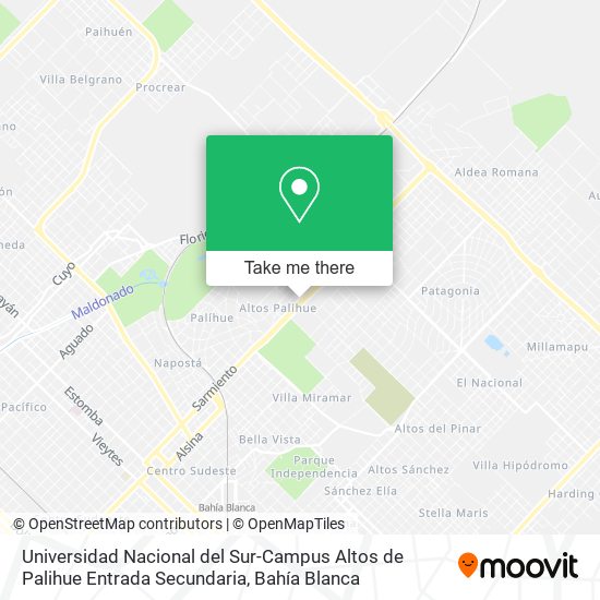 Universidad Nacional del Sur-Campus Altos de Palihue Entrada Secundaria map