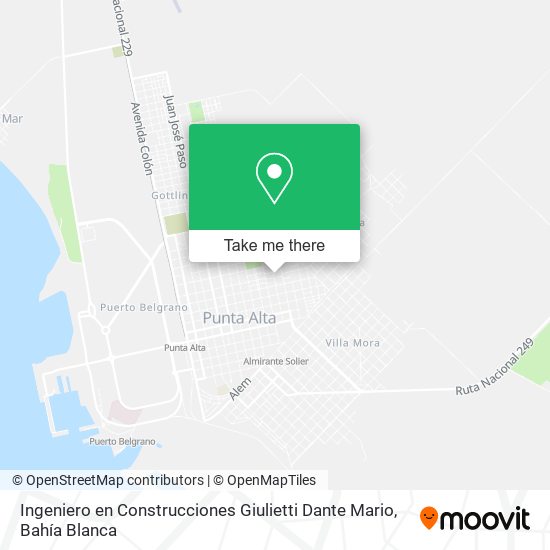 Mapa de Ingeniero en Construcciones Giulietti Dante Mario