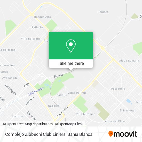 Mapa de Complejo Zibbechi Club Liniers
