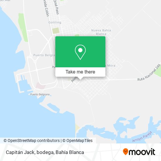 Capitán Jack, bodega map