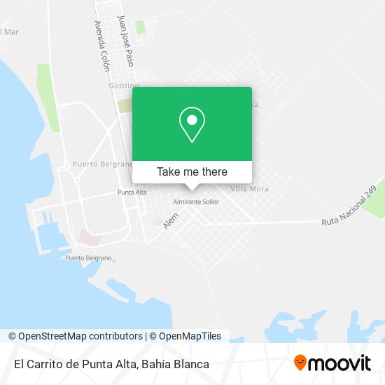 Mapa de El Carrito de Punta Alta