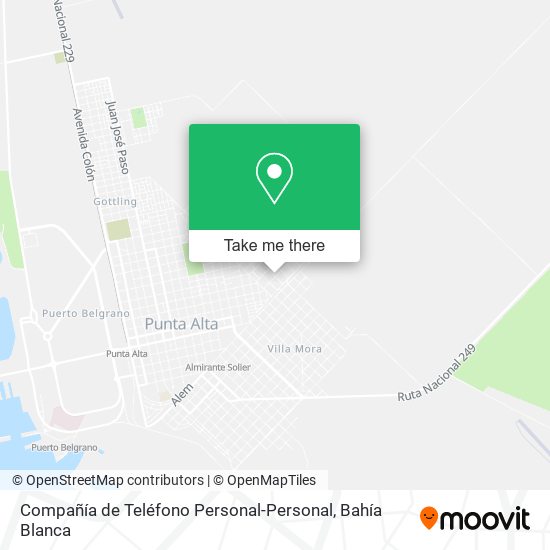 Mapa de Compañía de Teléfono Personal-Personal