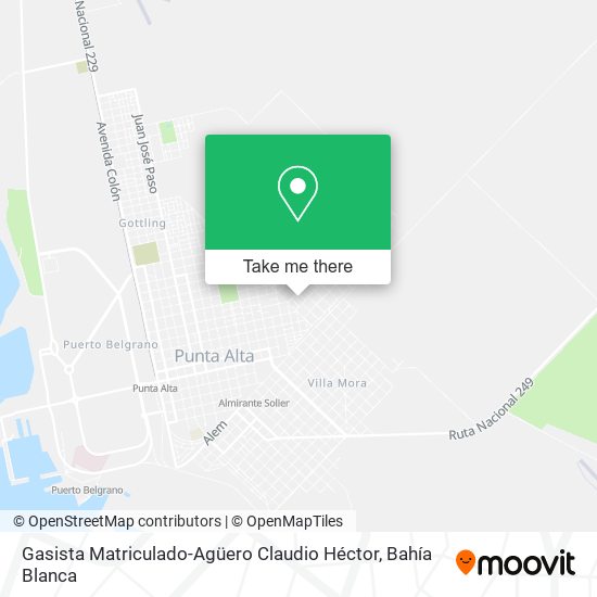 Mapa de Gasista Matriculado-Agüero Claudio Héctor