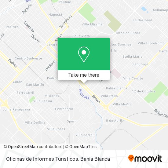 Oficinas de Informes Turisticos map
