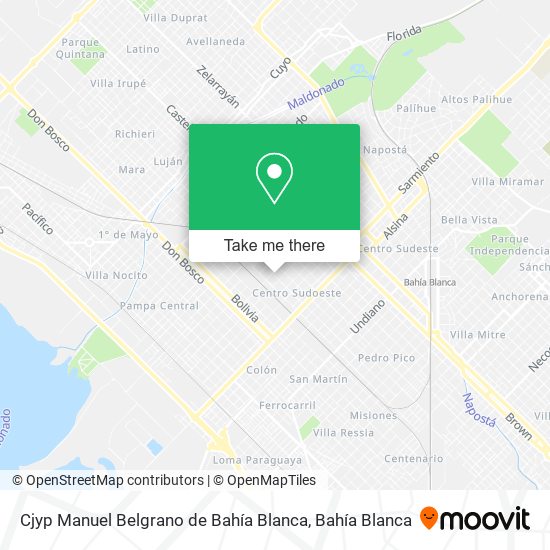 Mapa de Cjyp Manuel Belgrano de Bahía Blanca