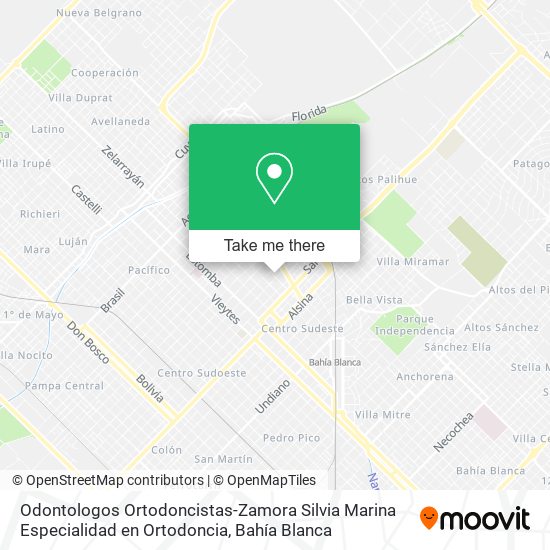 Odontologos Ortodoncistas-Zamora Silvia Marina Especialidad en Ortodoncia map