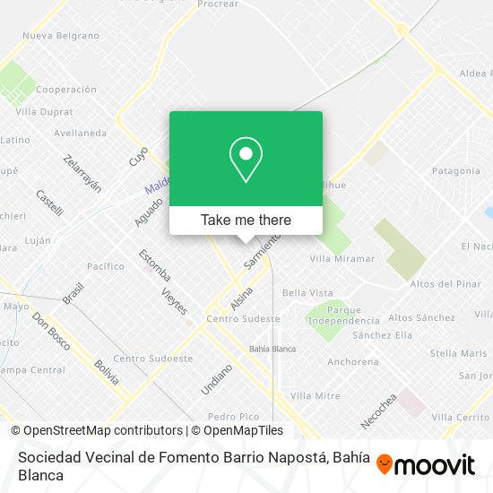 Sociedad Vecinal de Fomento Barrio Napostá map