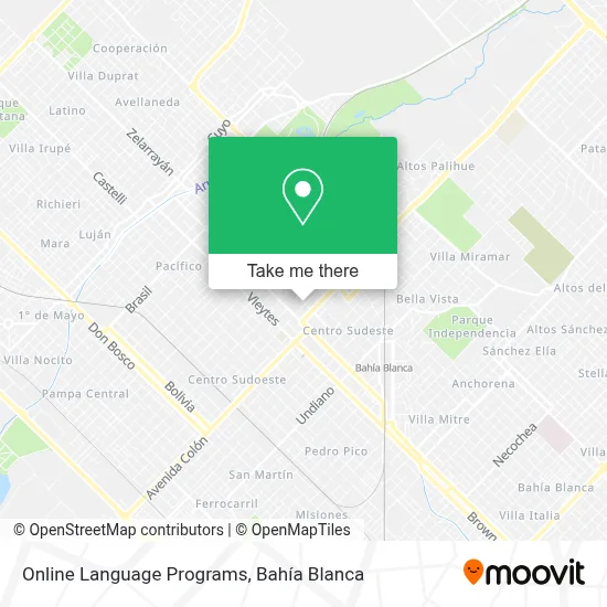 Online Language Programs map