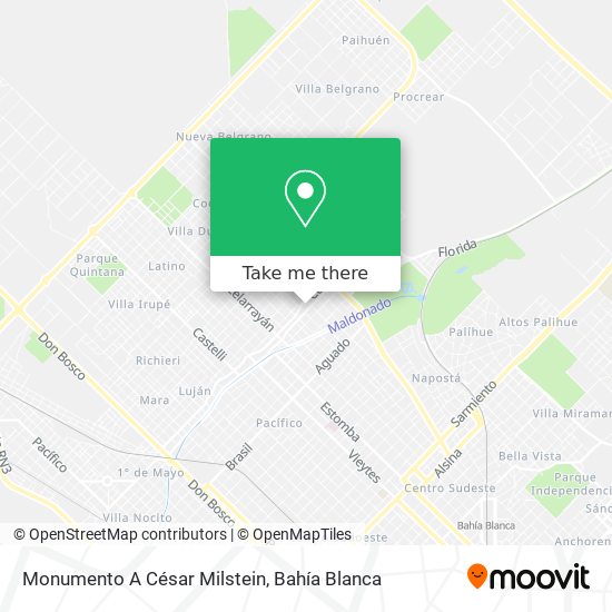Monumento A César Milstein map