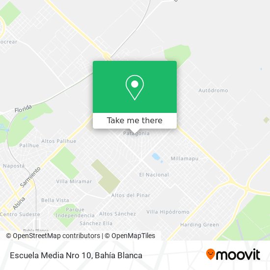 Mapa de Escuela Media Nro 10