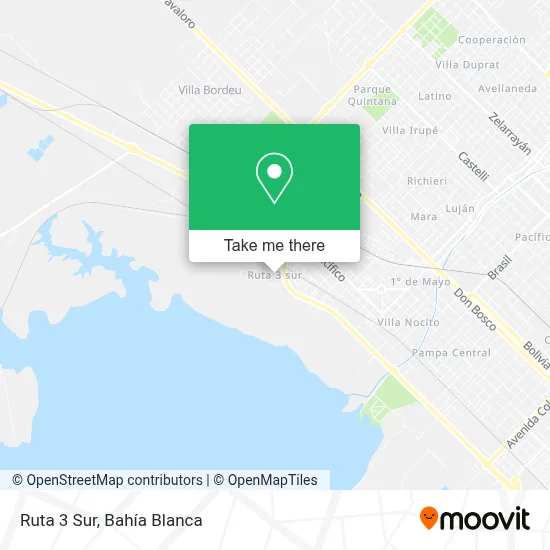 Ruta 3 Sur map
