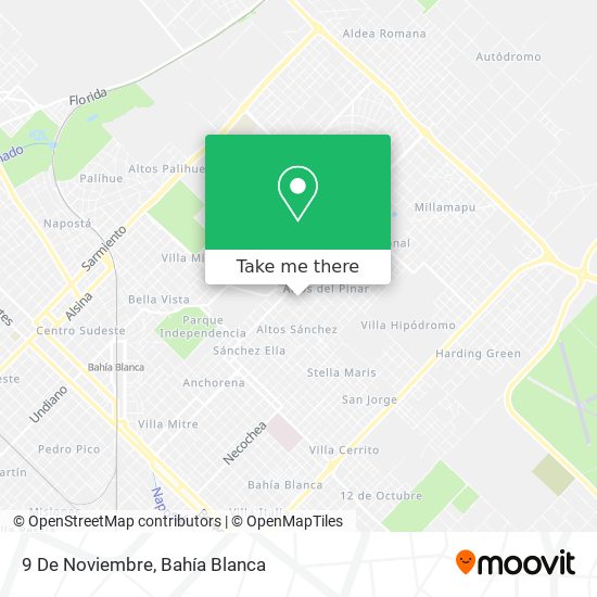 9 De Noviembre map