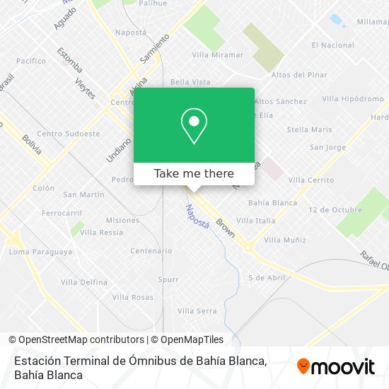 Mapa de Estación Terminal de Ómnibus de Bahía Blanca