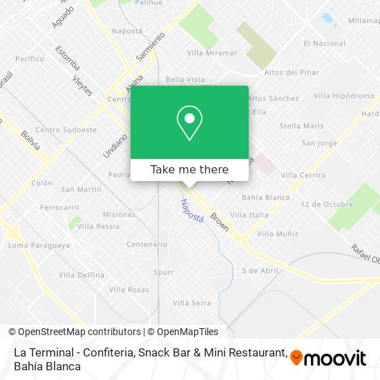 La Terminal - Confiteria, Snack Bar & Mini Restaurant map
