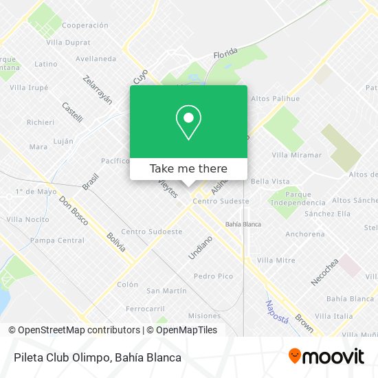 Pileta Club Olimpo map