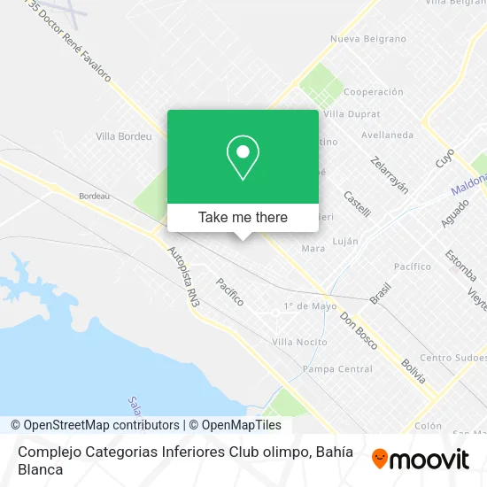 Mapa de Complejo Categorias Inferiores Club olimpo