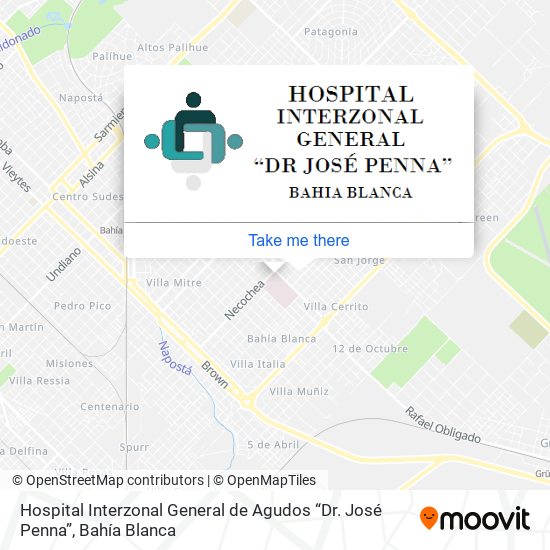 Hospital Interzonal General de Agudos “Dr. José Penna” map