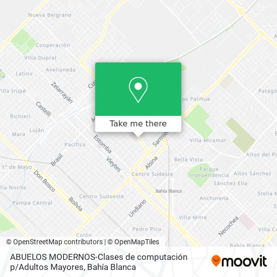 ABUELOS MODERNOS-Clases de computación p / Adultos Mayores map