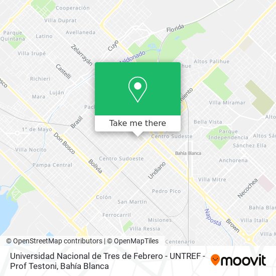 Universidad Nacional de Tres de Febrero - UNTREF - Prof Testoni map