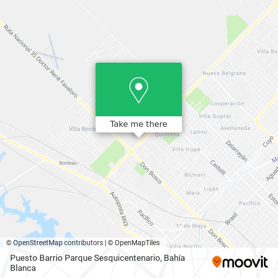 Mapa de Puesto Barrio Parque Sesquicentenario