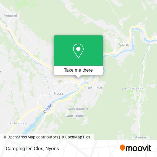 Mapa Camping les Clos
