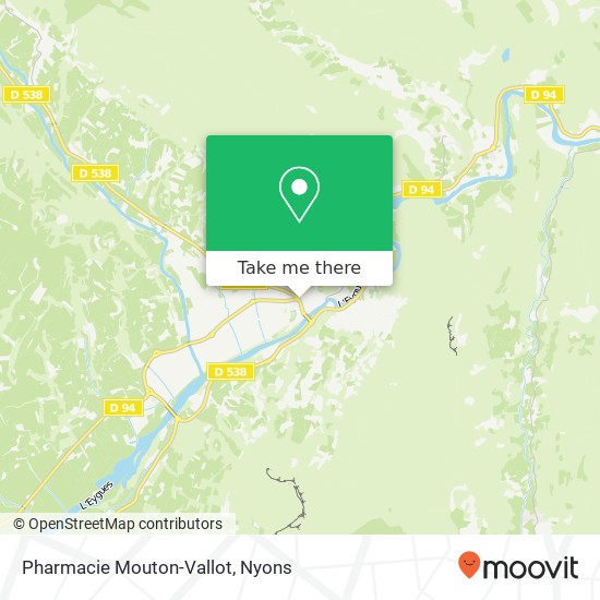 Mapa Pharmacie Mouton-Vallot