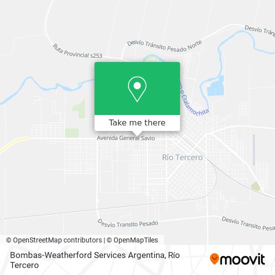 Bombas-Weatherford Services Argentina map