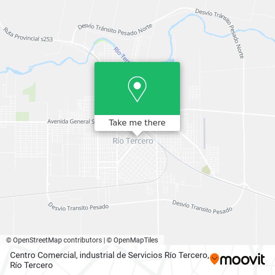 Centro Comercial, industrial de Servicios Río Tercero map