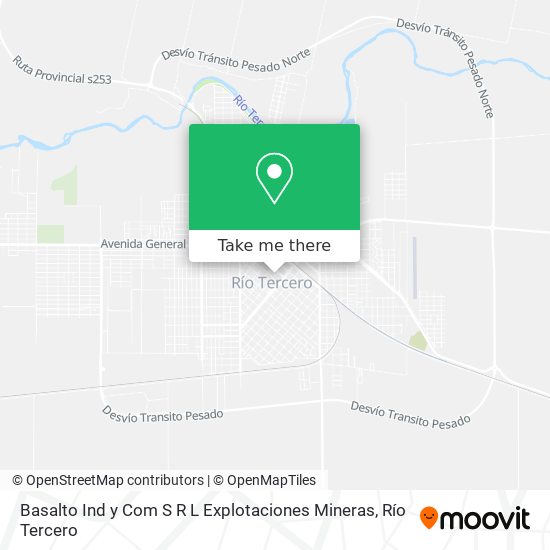 Basalto Ind y Com S R L Explotaciones Mineras map