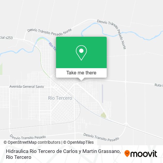 Mapa de Hidraulica Rio Tercero de Carlos y Martin Grassano