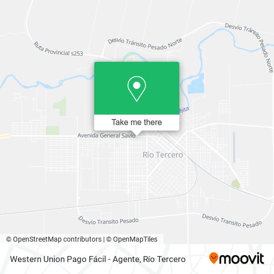 Mapa de Western Union Pago Fácil - Agente
