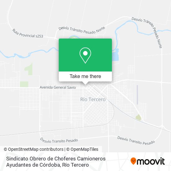 Mapa de Sindicato Obrero de Choferes Camioneros Ayudantes de Córdoba