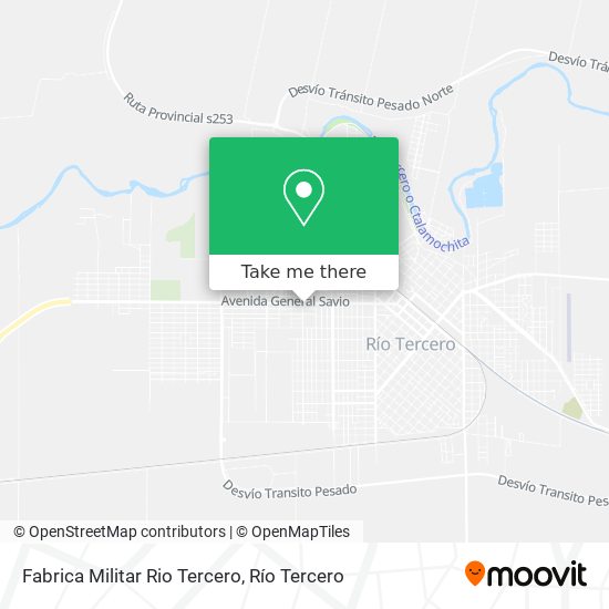 Mapa de Fabrica Militar Rio Tercero
