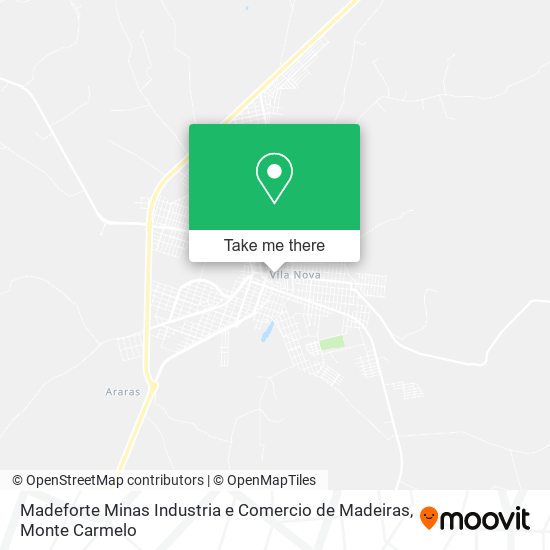 Mapa Madeforte Minas Industria e Comercio de Madeiras