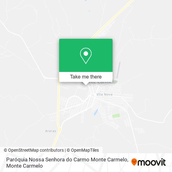 Mapa Paróquia Nossa Senhora do Carmo Monte Carmelo