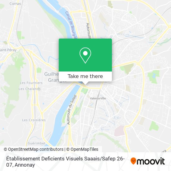 Établissement Deficients Visuels Saaais / Safep 26-07 map
