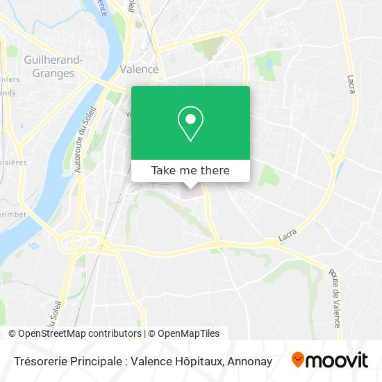 Trésorerie Principale : Valence Hôpitaux map