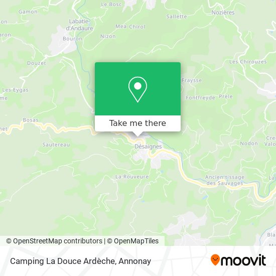 Mapa Camping La Douce Ardèche