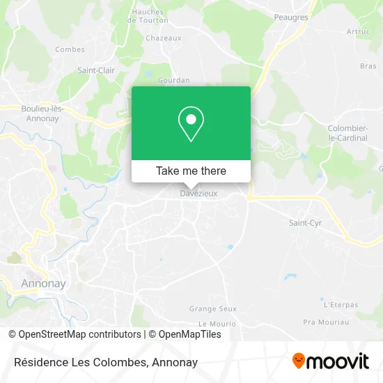 Résidence Les Colombes map