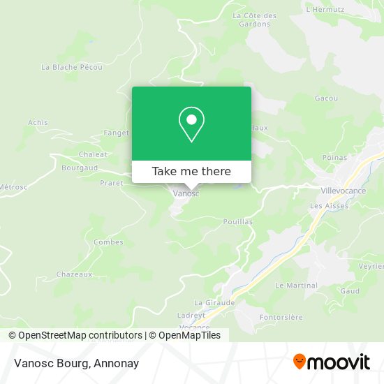 Mapa Vanosc Bourg