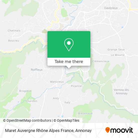 Maret Auvergne Rhône Alpes France map