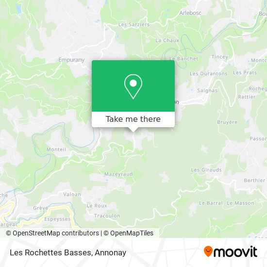 Les Rochettes Basses map