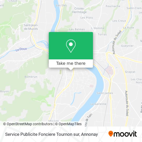 Service Publicite Fonciere Tournon sur map