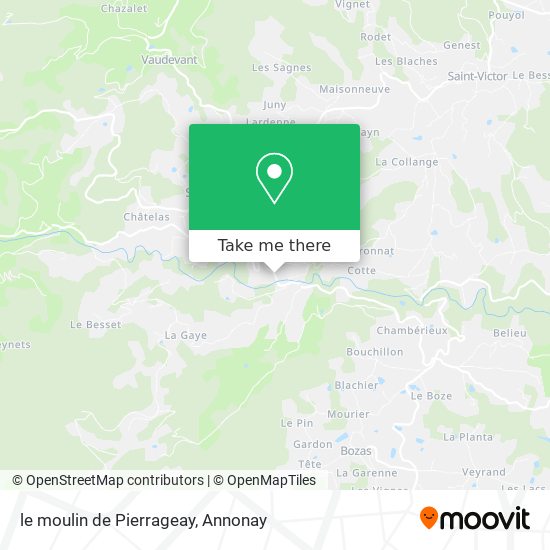 le moulin de Pierrageay map