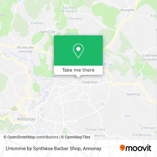 L'Homme by Synthèse Barber Shop map