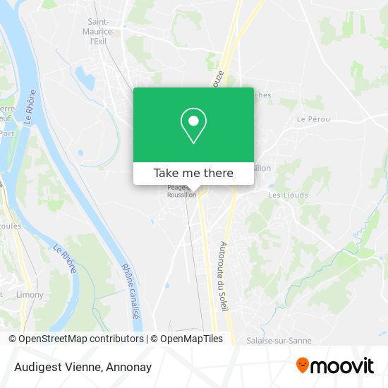 Mapa Audigest Vienne