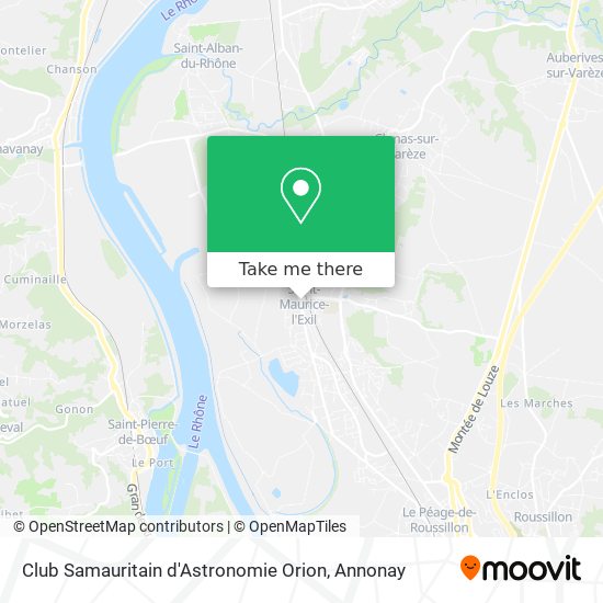 Club Samauritain d'Astronomie Orion map