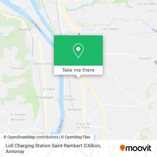 Mapa Lidl Charging Station Saint-Rambert D'Albon